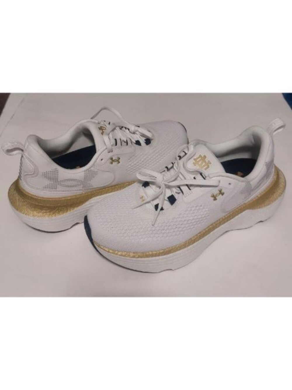 Under Armour Infinite Elite 2 Sneakers Notre Dame Fighting Irish Mens 11 White - Picture 9 of 9